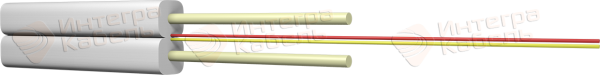 ИКД2нг(А)-HF-O-A2-0.3 Оптический абонентский кабель типа FTTН со стеклопластиковыми прутками в качестве усиливающих элементов, 2 волокна
