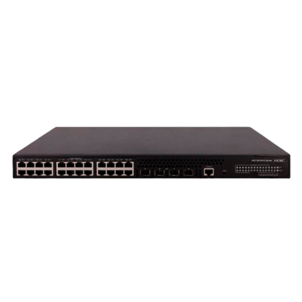 H3C S5120V2-28P-PWR-LI L2 Ethernet Switch with 24*10/100/1000Base-T PoE+ Ports(AC 185W) and 4*1000Base-X Ports,(AC)