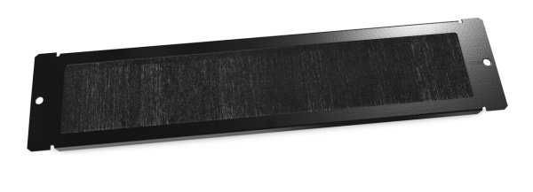 Hyperline TCB-TTB-RAL9004 Панель с щеточным кабельным вводом в пол/потолок для шкафов серии TTB, TTR, TWB, TWL, 65 мм х 293 мм (ШхД), цвет черный (RAL 9004)
